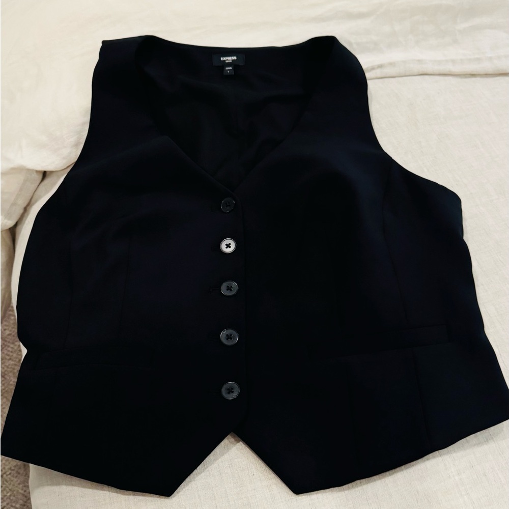 Express Midnight Black Vest